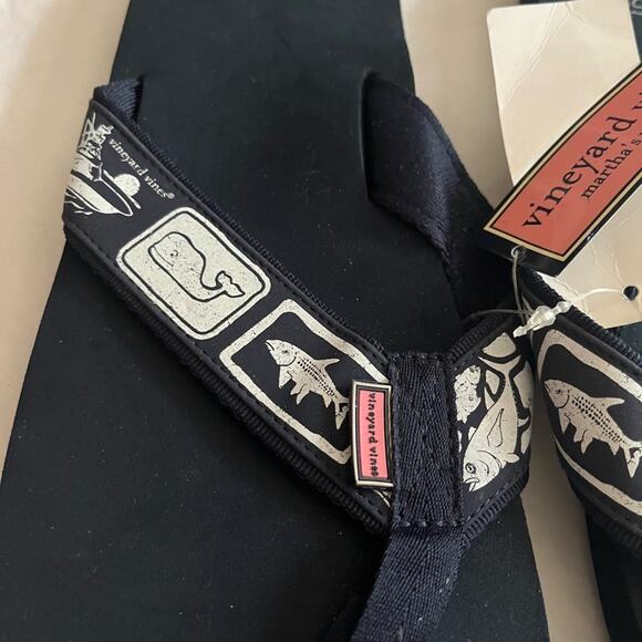 Vineyard Vines Flip Flop Sandals Size 10 Vintage NWT - Picture 2 of 7